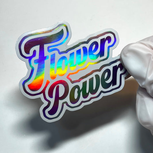 Flower Power Logo Sticker