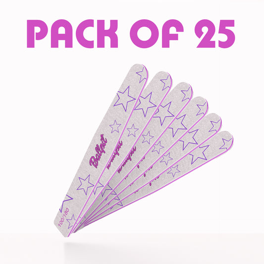 Nail files 100/180 Grit (Pack of 25)