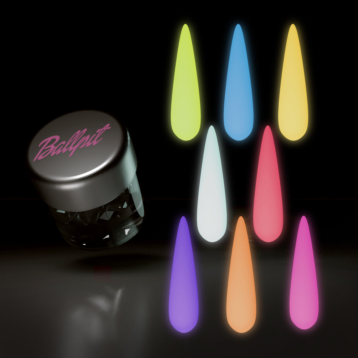 Glow Pigments 8 Color Bundle